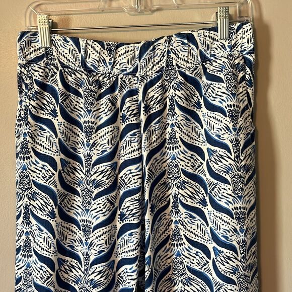 Lilly Pulitzer Mermaid Tail 100% Linen Pants Bal Harbor Size XS Blue White - Picture 4 of 13